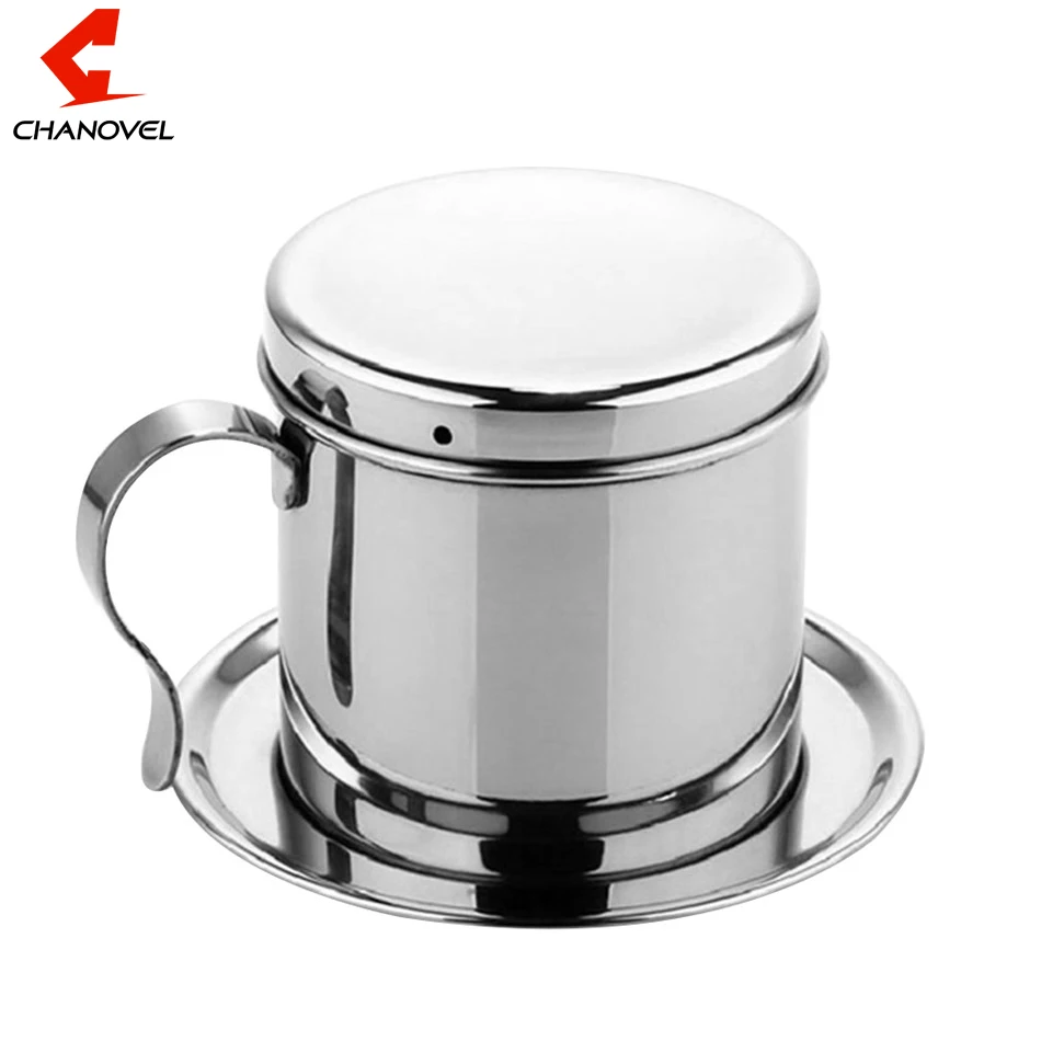 CHANOVEL Portable Stainless Steel Vietnam Coffee Dripper Filter Maker High Quality Bottle Drip Pot Kitchen | Дом и сад