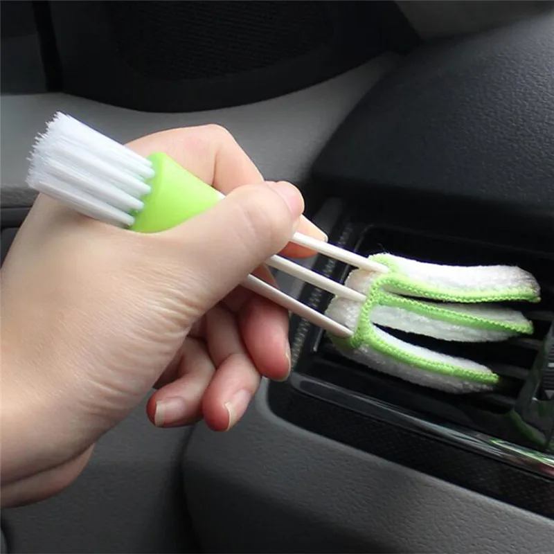 

1pcs Portable Double-end Car Washer Microfiber Car Cleaning Brush Air-conditioning Cleaner Ventilation Clearance Dust Cleaning
