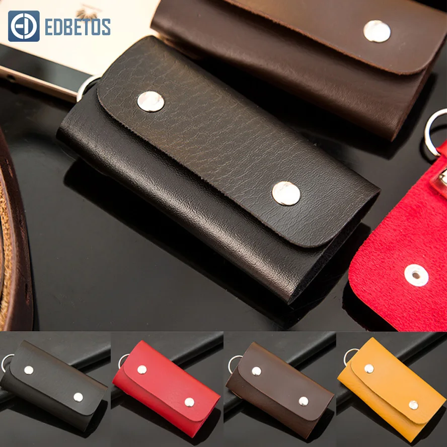 

2019 Women Leather Key Case Black Color Housekeeper Fashion Red Key Holders For Car Keychain 8 Color Choice