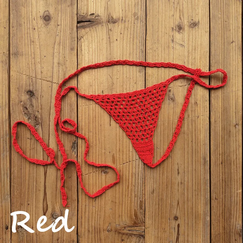 13 Color Sexy Crochet Bikini Set 100% Cotton Beach Swimwear Female Women Swimsuit Knitted Micro Bathing Suit Girl crochet bikini set