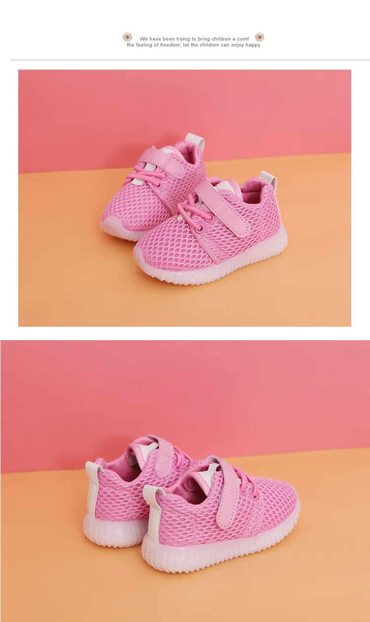 Kkabbyii детей Обувь с легким Chaussure LED Enfant детский спортивный Обувь дышащая Обувь для мальчиков LED Спортивная обувь для Обувь для девочек