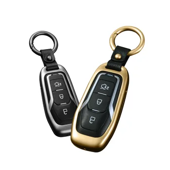 

3D Aluminum Alloy Car Key Case Key Cover case Smart Key Shell For Ford Mondeo EDGE EcoBoost exploror mustang MKC MKS