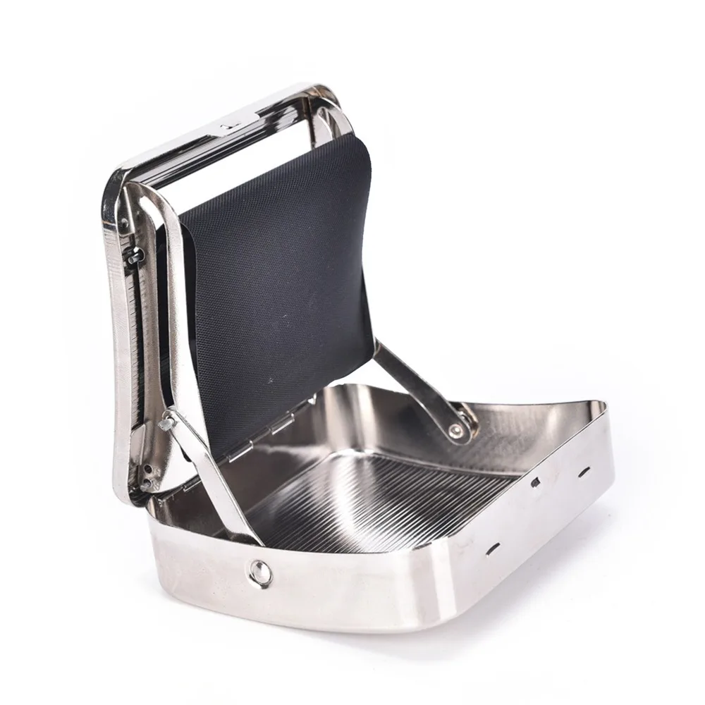 

70mm Metal Semi Automatic Cigarette maker Tobacco Roller case cigarette Rolling Machine Box tin Cigarette roll Case Accessories