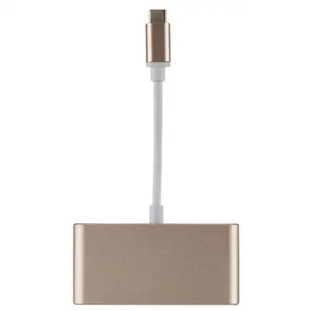 

Compatible For Windows / for Linux /Professional 4 In 1 Portable Size USB 3.1 TYPE-C to USB Hub Type-C Converter Silver & Gold