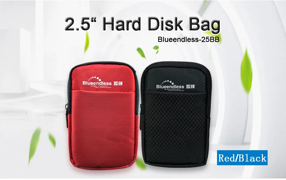 Blueenless 2,5 ''сумка HDD чехол для жестких дисков для жесткого диска синий/красный/черный портативный светильник также для камеры/power bank/наушники, и т. д