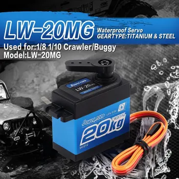 

LW-20MG 65g 6.6V Digital Metal Gear Servo Waterproof 20kg Servo for RC 1/10 1/8 Off-road Car Buggy Truck