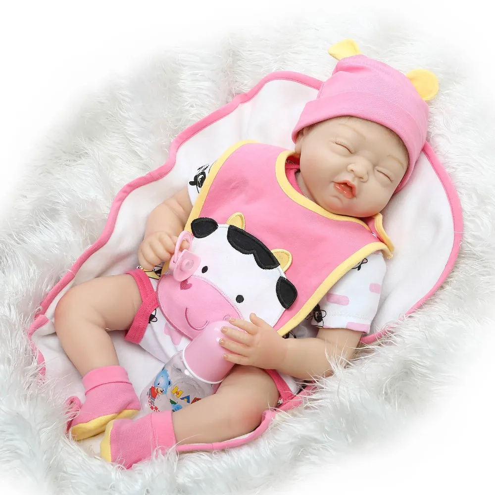 55 см Силиконовые Reborn Baby Doll Дети Playmate подарок для девочек Baby Alive sleeping мягкие игрушки для букетов кукла для детей игрушки для младенцев