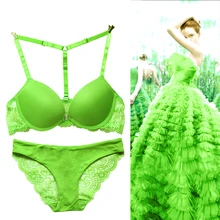 Толстый мягкий комплект нижнего белья пуш-ап, сексуальный кружевной брендовый бюстгальтер, комплекты для женщин, нижнее белье для молодых девушек, комплект нижнего белья с трусиками