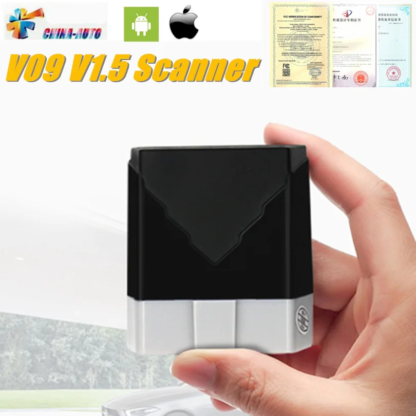 

Newest V09 ELM327 V1.5 OBD2 Car Diagnostic Scanner V09 With Bluetooth ELM 327 Auto Code Reader Support OBD OBDII Protocols Car