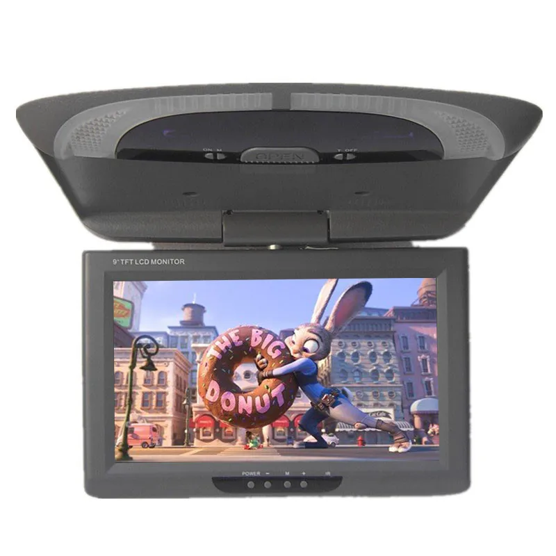 

Ultra slim design 9 Inch LED Digital Screen Roof Mount Monitor Overhead monitor with Dual Video Input for Car Bus Three Colors