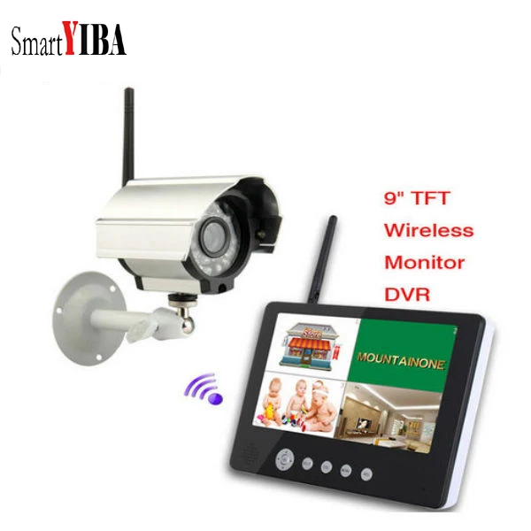 

SmartYIBA 9"Inch 2.4GHz Digital Wireless Camera Audio Video Baby Monitor 4CH CCTV DVR NVR Security Camera Surveillance System