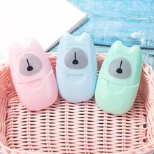 50 шт./кор. Портативный Ручная стирка салфетки для рук Ванна Путешествия Ароматические кусковое листовое коробка для вспенивания бумажное мыло Прямая красочные