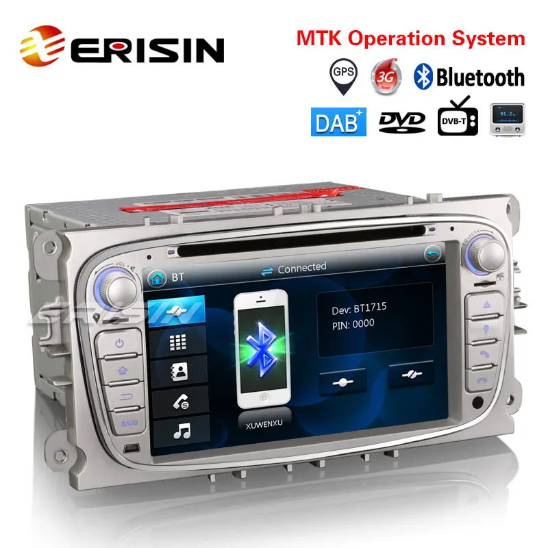 Автомобильный DVD плеер Erisin ES7189F 7 &quotWin8 UI Стерео GPS DAB + система для Ford Focus Galaxy C Max S