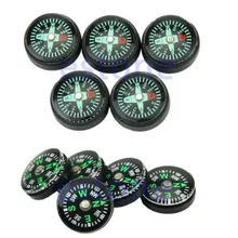 ROSWHEEL 12 мм карманная Кнопка выживания Мини Маленькие компасы для пеших прогулок кемпинга на открытом воздухе 20 шт