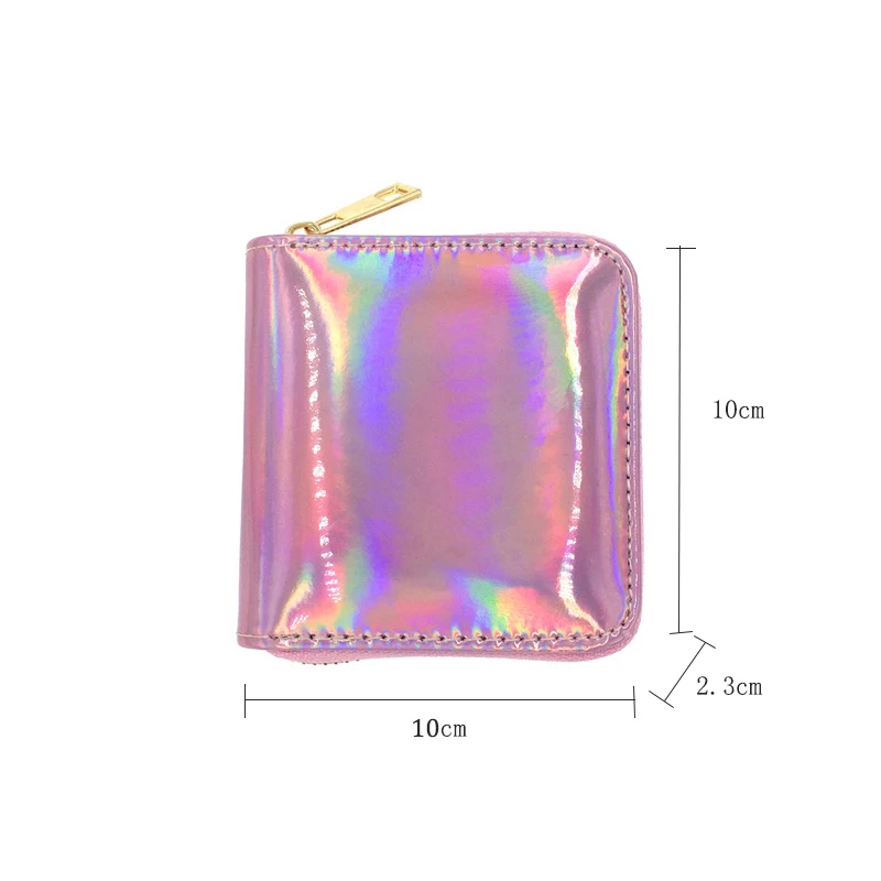 Модный Блестящий Женский мини-кошелек, брендовый милый женский кошелек, маленький держатель для карт, на молнии, карман для монет, женский короткий кошелек, Русалка