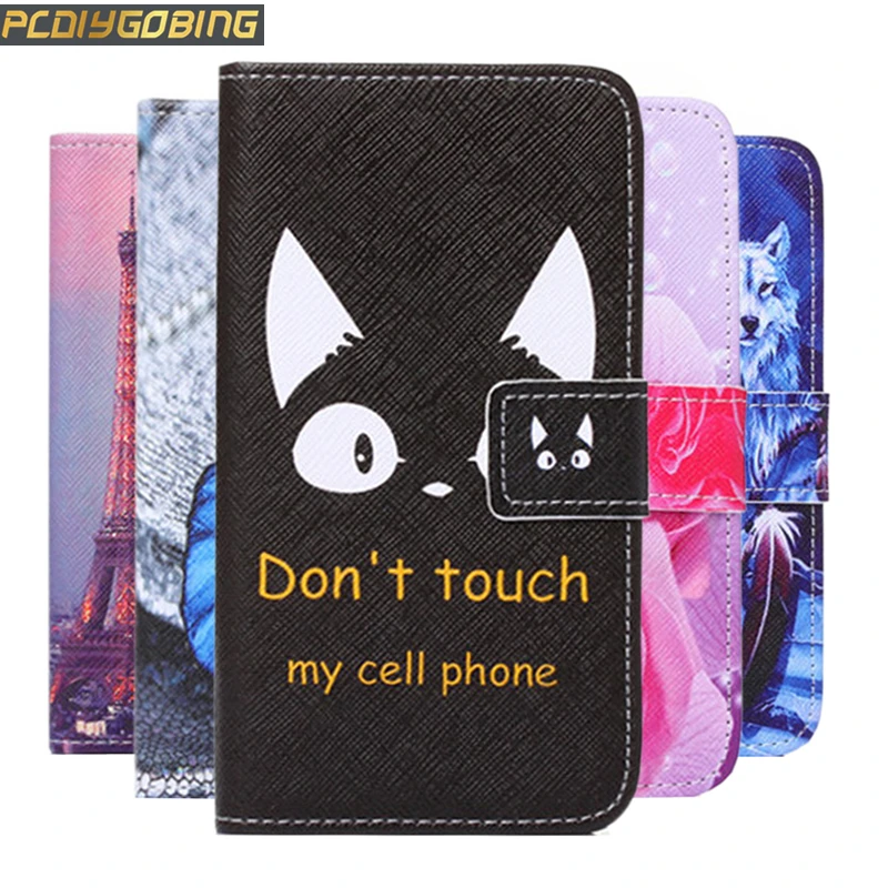 

Wallet two side color pattern leather case For Sony Xperia Z1 mini D5503 M51W Z1 Compact Rose Flower Tower full cover Phone