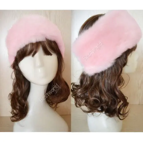 Señoras calientes de la manera mujeres de lujo Cuero no original diadema invierno esqui oído Muffs earwarmers sombrero Orejeras 7 color