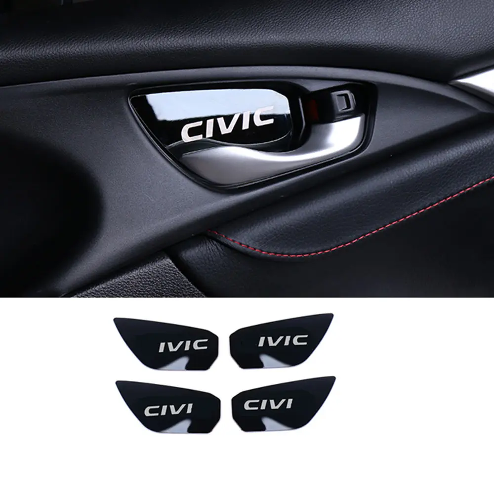 

Car Styling Interior Door Handle Moldings Garnish For Honda Civic 2017 2018 2019 Accessories