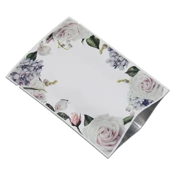 

1500Pcs/lot DHL Vacuum Sealable Pure Aluminum Foil Flower Open Top Food Packaging Pouch Mylar Snack Packing Bag for Storage