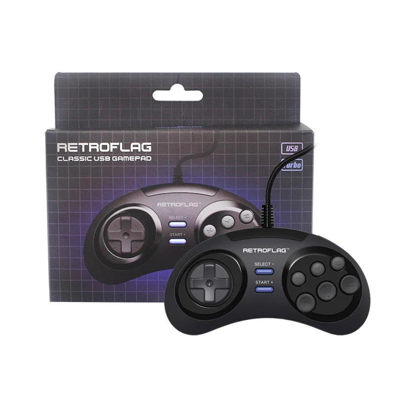 Tanie Retroflag przewodowy USB kontroler go gier gamepad Joypad dla Rasbperry Pi 4 B MEGAPi NESPi SUPERPi przypadku na PC  przełącznik dla systemu Windows