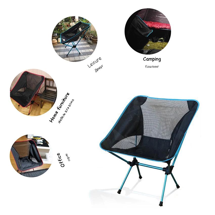 

Camping Chair Outdoor Furniture Portable Fishing Seat Leisure 7075 Aluminum Alloy Collapsible Bear 150kg Indoor Folding Chair