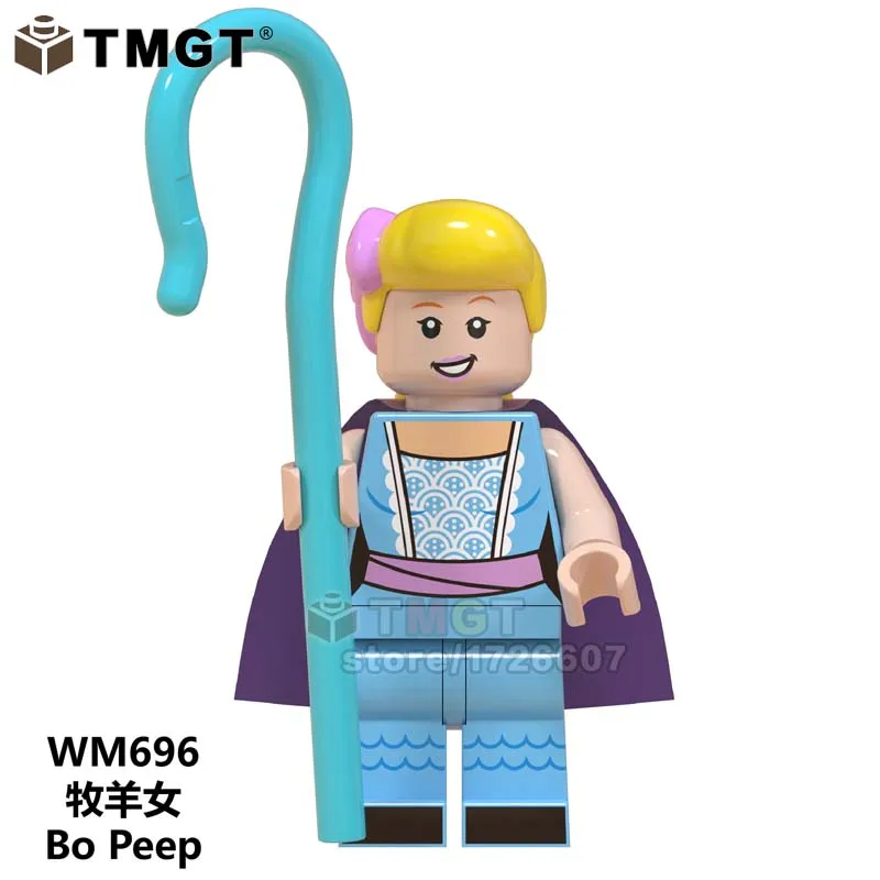 

Bo Peep WM696 Toy Story 4 Cartoon Stitch E.T Woody Buzz lightyear Mickey Mouse Gizmo Stripe Building Blocks Children Toys Gift