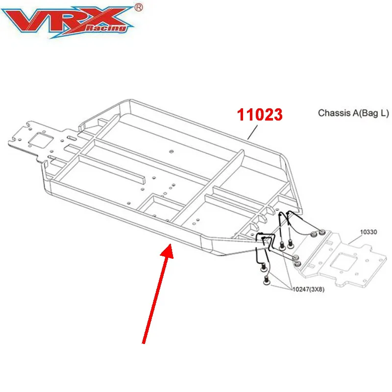 11023 пластина шасси из углеродного волокна для VRX Racing RH818 cobra 1/8 масштаб 4WD Truggy, обновление углеродного волокна rc автозапчасти