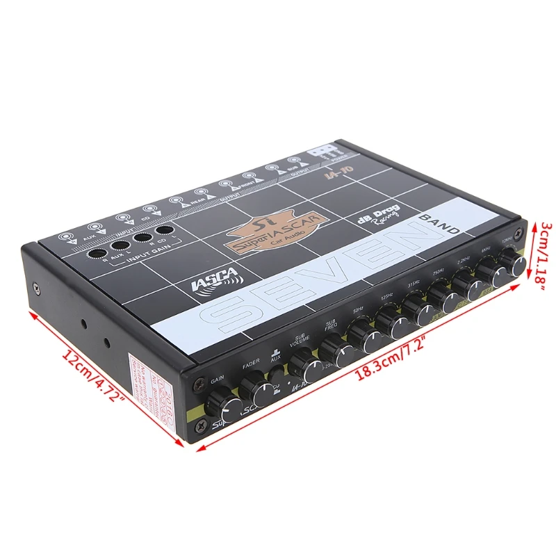 OOTDTY 7 Band Equalizer EQ Equalizador Carro