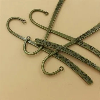 

Alloy Charms Bookmarks With Loop Antique Bronze Silver Plated Handmade For Jewelry Beading DIY 10pcs T190