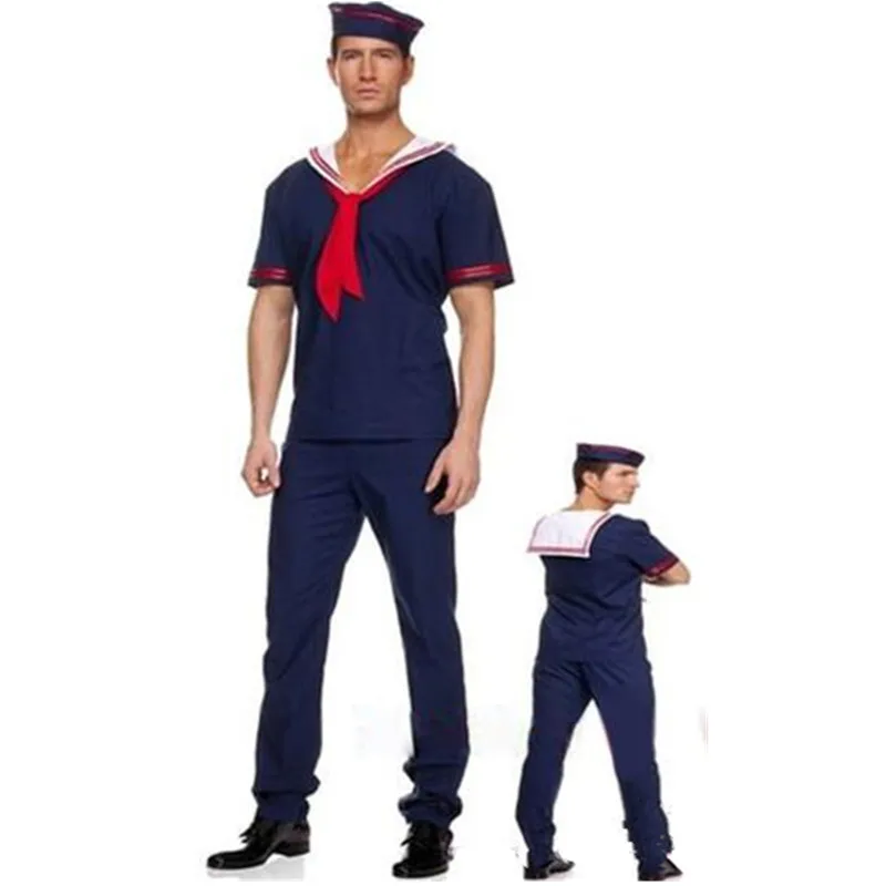 2017 New Adults Navy Costume Men Male Sailor Cosplay Costumes Halloween