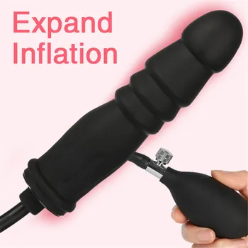 Inflatable Anal Dildo Plug Expandable Butt Plug With Pump Adult Products Silicone Sex Toys for Women Men Anal Dilator Massager 1