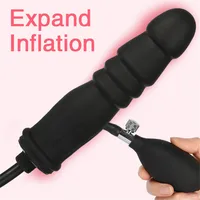 cual es el mejor lubricante para sexo anal Inflatable Silicone Anal Plug with Nubs for Enhanced Pleasure - Sex Toys