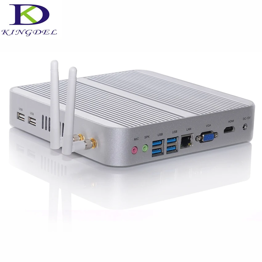 Fanless Industrial PC Barebone Mini Computer i3 5005U HTPC TV Box 3-Year-Warranty Computer VGA HDMI HD 4K 1000M LAN