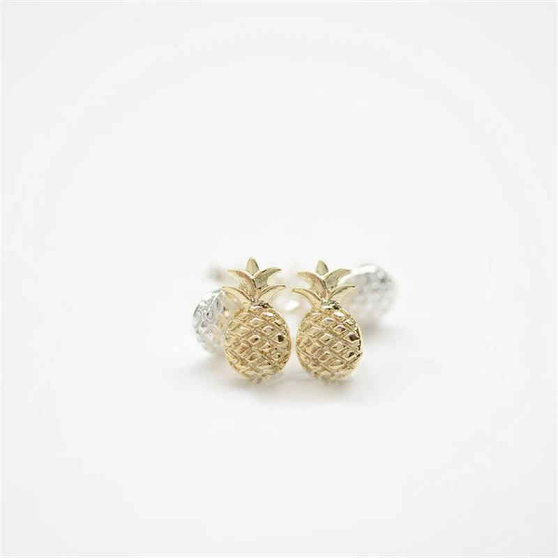 

Fashion pineapple stud earrings lovely little pineapple stud earrings beautiful three-dimensional fruit stud earrings for women