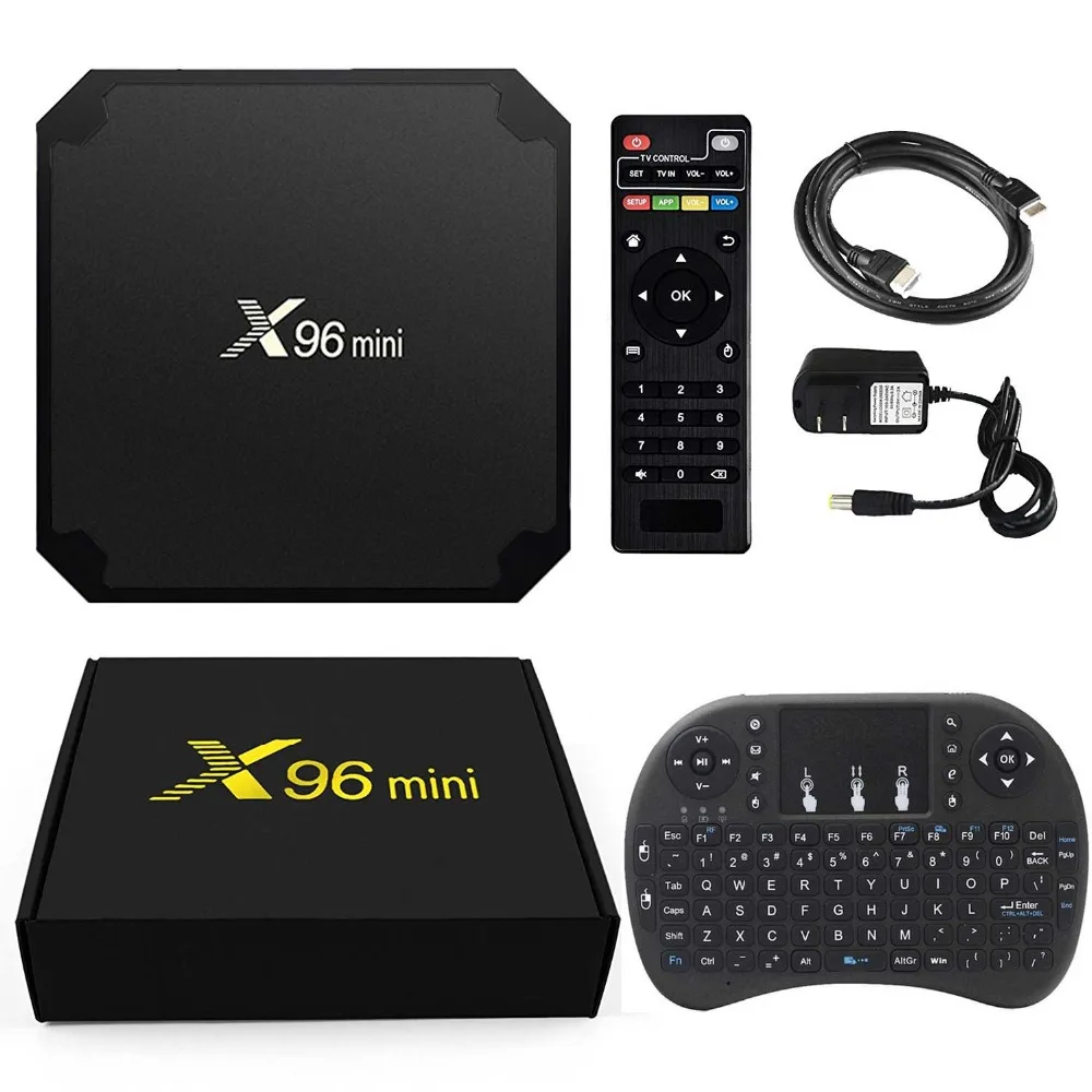 

Rovtop X96 Mini Android 7.1 OS 4K Smart TV Box Set-Top Box 2GB 16GB Amlogic S905W Quad Core X96mini 1GB 8GB WiFi Set Top Box