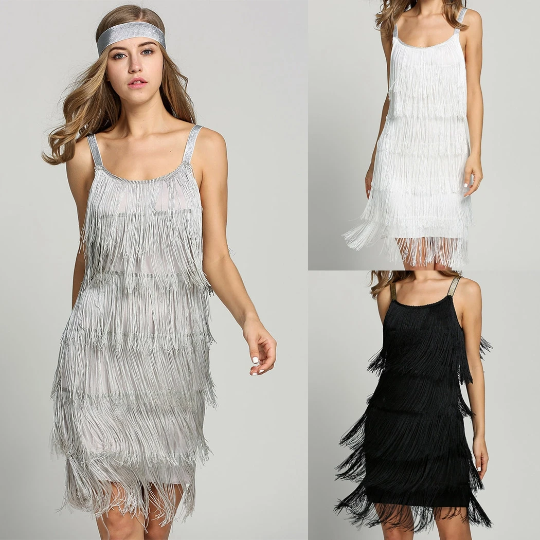 2017 Straps Summer Gatsby Women S Size Clothes Glam Women Costume Long Clothing Party Tassels Flapper