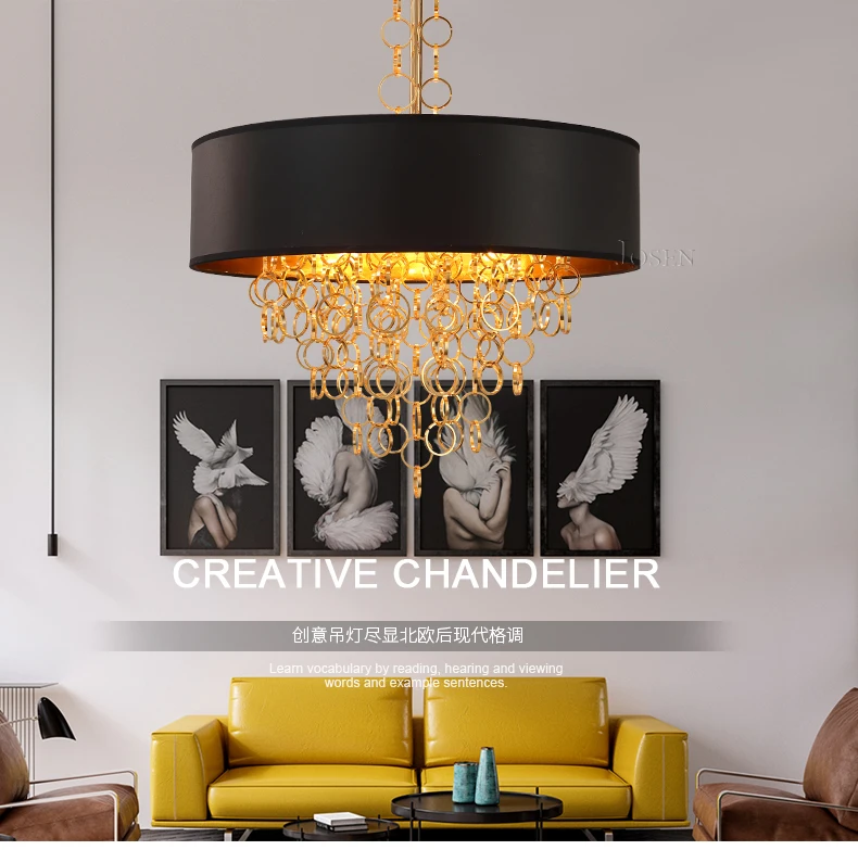 Nordic Postmodern Creative Living Room Chandelier Restaurant