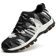 Размеры 38-46; защитные ботинки; безопасная противоскользящая обувь для выживания в пустыне; Стальная защитная обувь до лодыжки со средней платформой;# GH819