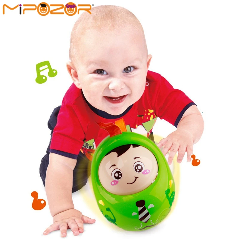 

MIPOZOR Baby Toys Brinquedos para Bebe Matlyoshka Tumbler Doll Boneca Baby Musical Rattles Ring Bell Cute Newborns Roly-poly