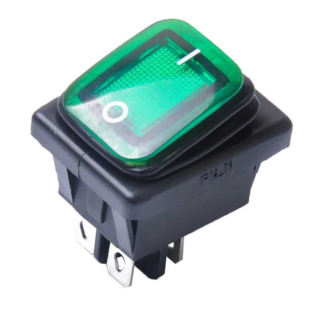 4 Pin On/Off Boat Caravan Rocker Switch ON-OFF 2 Position Electrical equipment With Light Power Switch Dashboard Parts