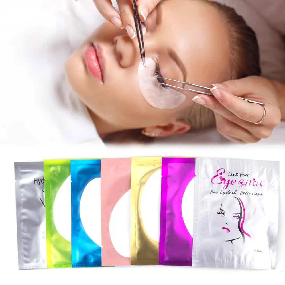 

50/250pairs Eyelash Extension Paper Patches Grafted Eye Stickers 7 Colored Eyelashes For Extension Under Eye Pads Tips Sticker