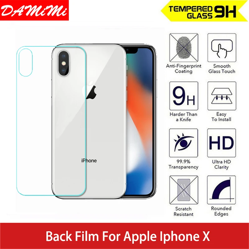 9 H назад пленка закаленное Экран Стекло царапинам для Apple iphone X 8 7 6 протектор Назад