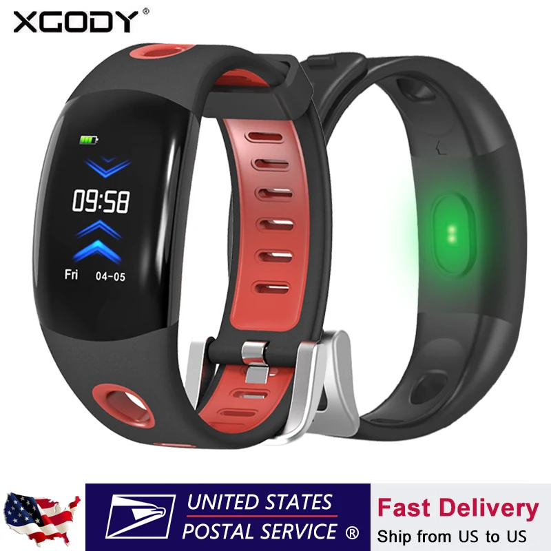 

XGODY D11 Smart Wristband Color LCD Fitness Bracelet Heart Rate Monitor Fitness Bracelet IP68 Waterproof Pedometer Smart Band