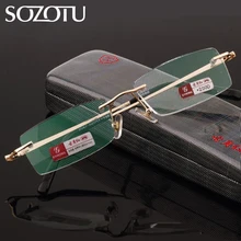 SOZOTU Магнитные очки для чтения(Для мужчин Для женщин диоптрий дальнозоркостью чистый Титан оправы для очков+ 1,0+ 1,5+ 2,0+ 2,5+ 3,0+ 3,5+ 4,0 YQ149
