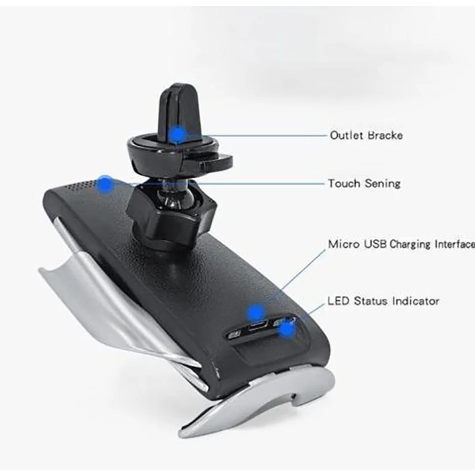 mobile stand for home Qi Wireless Phone Charger S5 Automatic Clamping Fast Charging Phone Holder Mount in Car for iPhone xr Huawei Samsung Smart Phone best phone stand