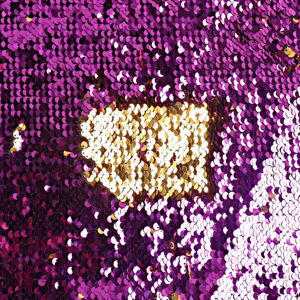 60 см* 100 см Реверсивный Блестящий 5 мм Блестящий Золотой Серебряный Блестящий тканевый материал для одежды вечерние мероприятия фон в виде изображения стола Декор - Цвет: purple gold