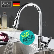 Горячая кран, torneira Cozinha Lanos Blaubuc для Ht медь Pull Тип кухонный кран горячей и холодной роторные горшки для овощей