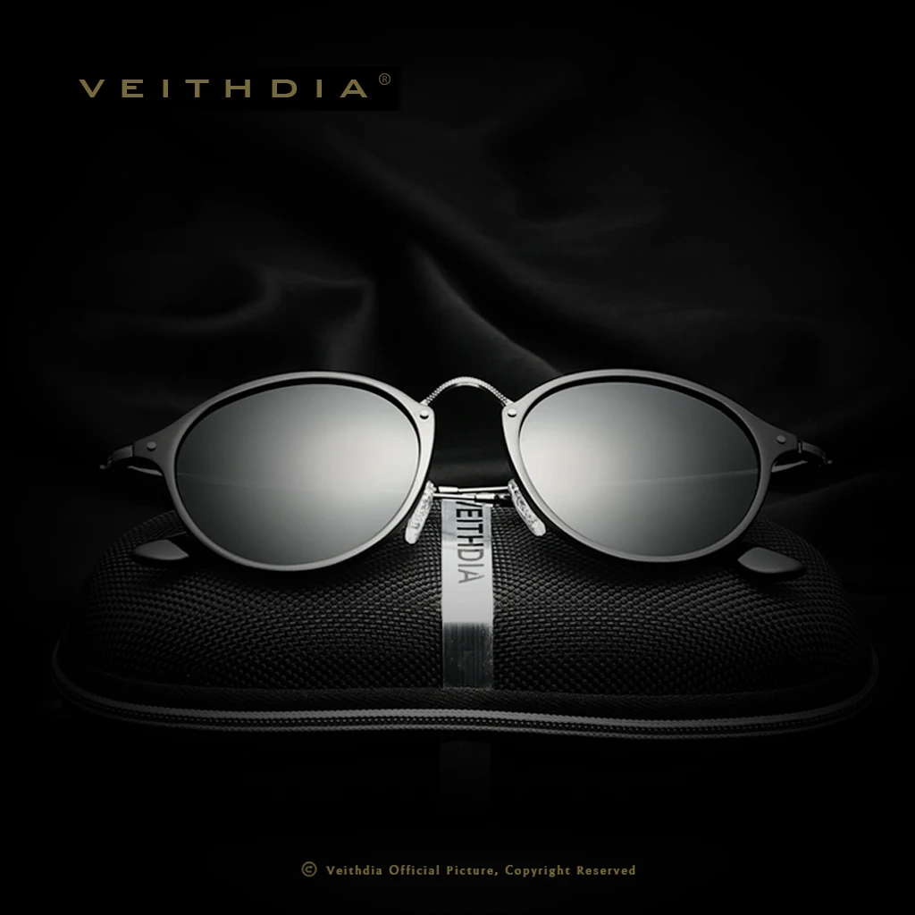 Солнцезащитные очки унисекс VEITHDIA брендовые модные круглые для вождения с