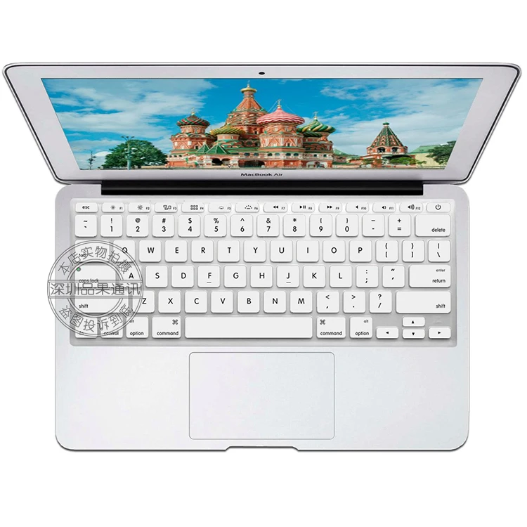 Красочные силиконовые клавиатуры защиты кожи Стикеры для 1" Apple Mac MacBook air 11,6 дюймов air 11" 11air - Цвет: white