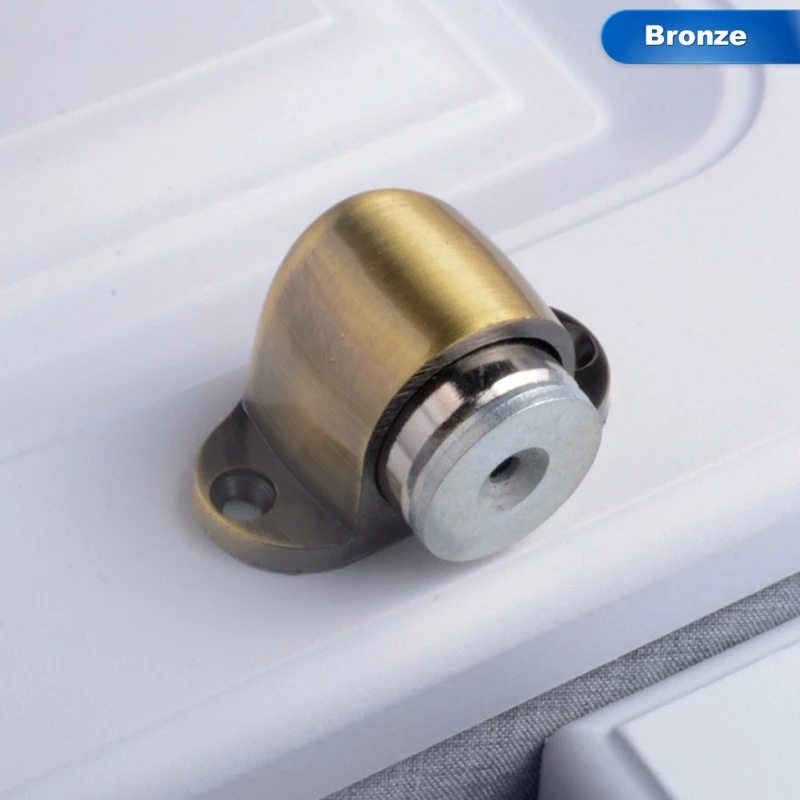 

Alloy Door Stop Casting Powerful Floor-mounted Magnetic Holder 54mm*35mm Satin Nickel Brushed Door Stopper